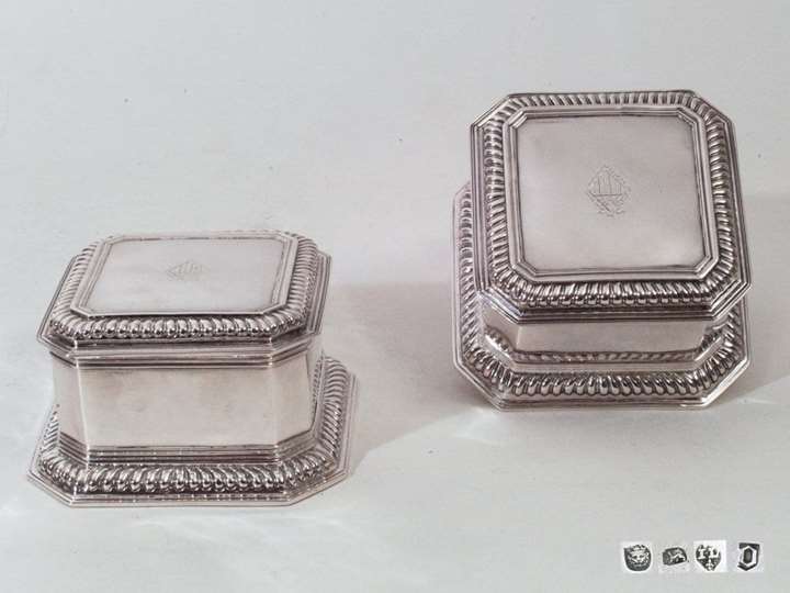 A Queen Anne Pair of Silver Boxes